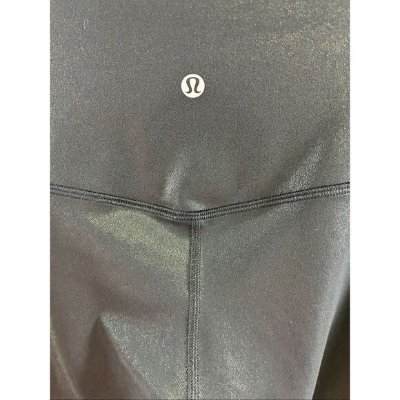 Lululemon Align High Rise in Black Shimmery Size 8 - Picture 4 of 10